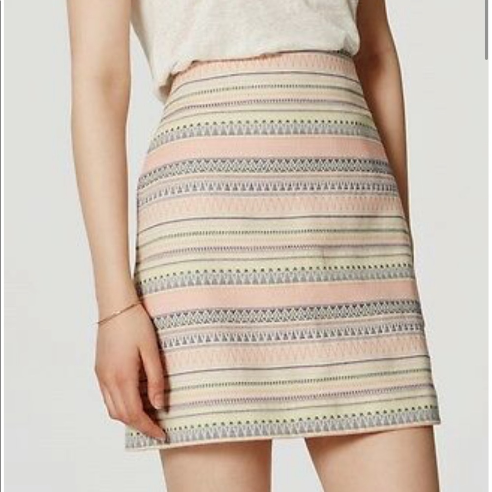 Loft size 4 and size 2 jacquard skirts